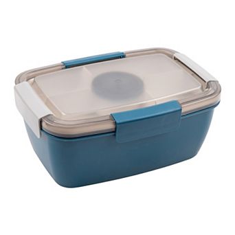 9.3"x3.7"x5.1" 1.1L Leak-Proof Bento Box with Dressing Cup for Work Travel