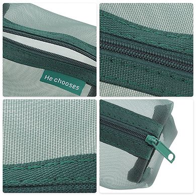1Pc Lightweight Square Mesh Makeup Bag for Travel