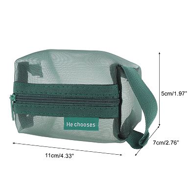 1Pc Lightweight Square Mesh Makeup Bag for Travel