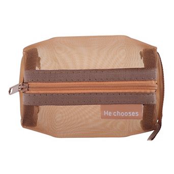 1 pc Lightweight Square Mesh Makeup Bag for Travel