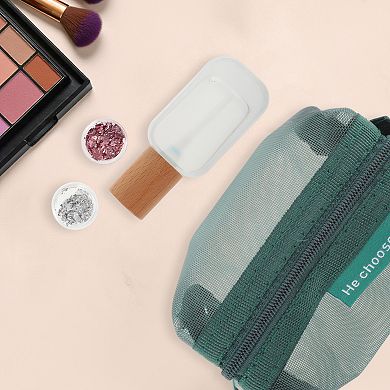 1Pc Lightweight Square Mesh Makeup Bag for Business Travel