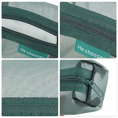 1Pc Lightweight Square Mesh Makeup Bag for Business Travel