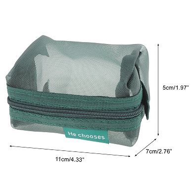 1Pc Lightweight Square Mesh Makeup Bag for Business Travel