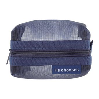 1 pc Lightweight Square Mesh Makeup Bag for Business Travel