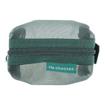 1 pc Lightweight Square Mesh Makeup Bag for Business Travel