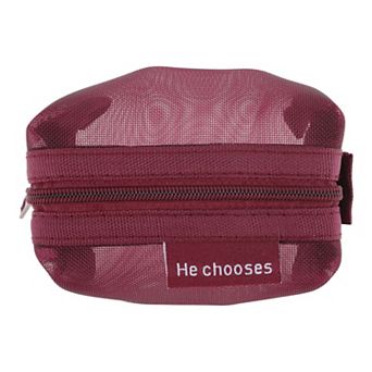1 pc Lightweight Square Mesh Makeup Bag for Business Travel