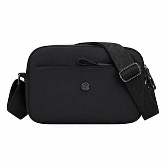 Zipper Pocket Crossbody Bags for Women Shoulder Bag with Adjustable Strap and Metal Snap