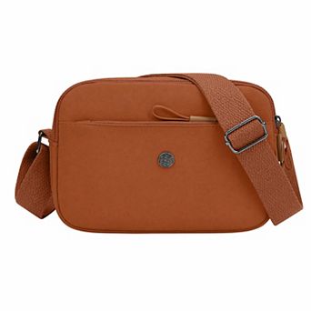 Zipper Pocket Crossbody Bags for Women Shoulder Bag with Adjustable Strap and Metal Snap