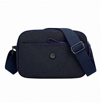 Zipper Pocket Crossbody Bags for Women Shoulder Bag with Adjustable Strap and Metal Snap