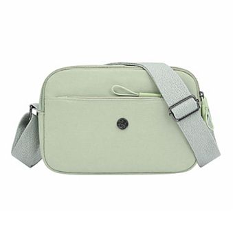 Zipper Pocket Crossbody Bags for Women Shoulder Bag with Adjustable Strap and Metal Snap