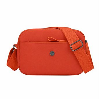 Zipper Pocket Crossbody Bags for Women Shoulder Bag with Adjustable Strap and Metal Snap