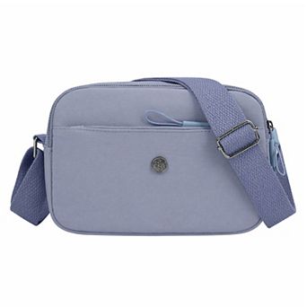 Zipper Pocket Crossbody Bags for Women Shoulder Bag with Adjustable Strap and Metal Snap
