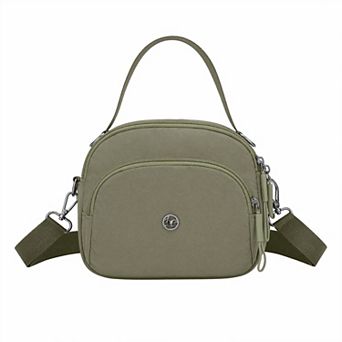 Multi-Pocket Cross-body Bag for Women Chic Round Shoulder Handbag with Removable Adjustable Strap