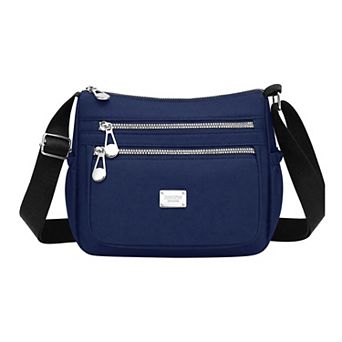 Multi Zipper Pockets Crossbody Bags for Women Shoulder Bag with Adjustable Strap