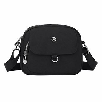 Lightweight Nylon Cross-body Shoulder Bag for Women Multi-Pocket Sling Bag with Removable Strap