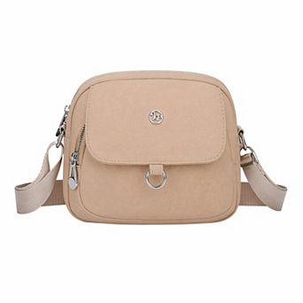 Lightweight Nylon Cross-body Shoulder Bag for Women Multi-Pocket Sling Bag with Removable Strap