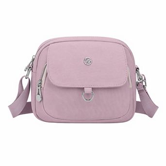 Lightweight Nylon Cross-body Shoulder Bag for Women Multi-Pocket Sling Bag with Removable Strap