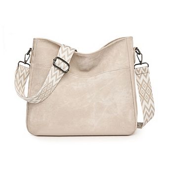 Retro Style Crossbody Bags for Women Shoulder Bag with Adjustable Buckle and Distressed Texture