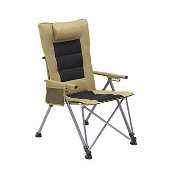 5-Position Adjustable Reclining Camping Chair, Side Pocket and Carry Bag