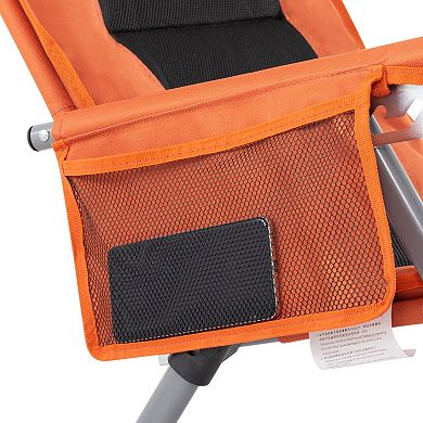 5-Position Adjustable Folding Camping Chair with Footrest