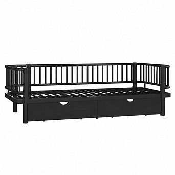 GOODSILO Metal Platform Bed with Storage Drawers, Low Profile