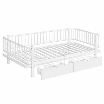 GOODSILO Metal Platform Bed with Storage Drawers, Low Profile