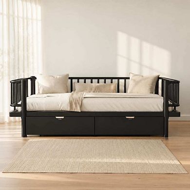 GOODSILO Metal Platform Bed with Storage Drawers, Low Profile