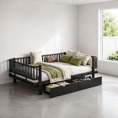 GOODSILO Metal Platform Bed with Storage Drawers, Low Profile