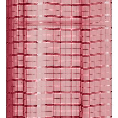 Kate Aurora 2 Piece Red Plaid Grommet Top Sheer Window Curtain Panels