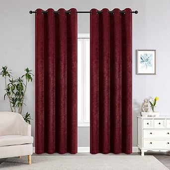Kate Aurora Costanza 2 pc Room Darkening Grommet Top Textured Window Curtain Panels
