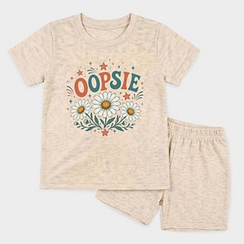 Oopsie Daisy Stars - Toddler Crew Shorts Set