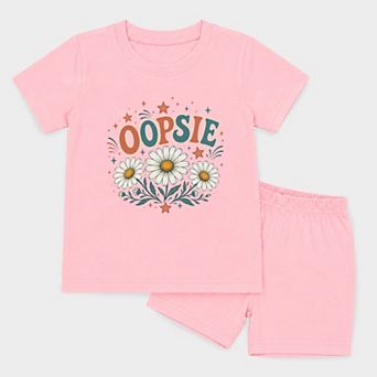 Oopsie Daisy Stars - Toddler Crew Shorts Set