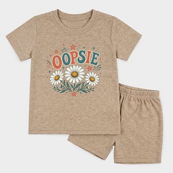 Oopsie Daisy Stars - Toddler Crew Shorts Set