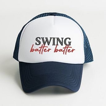 Script Swing Batter Batter - Women's Graphic Foam Trucker Hat