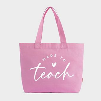 Made To Teach - Zippered Canvas Tote