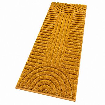 Ultra Soft Microfiber Boho Bathroom Runner Rug Non Slip Absorbent Machine Washable Home Decor