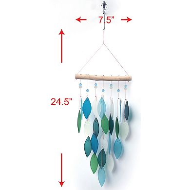 Diamond, Blue Lagoon Sea Glass Wind Chime