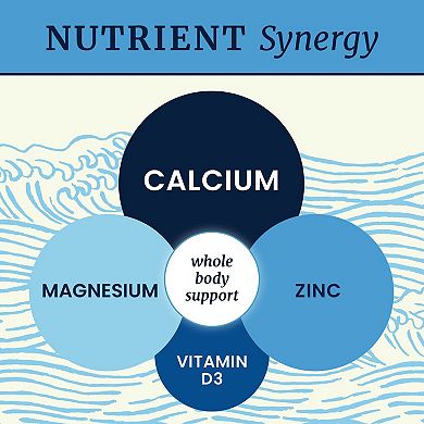 Nobi Nutrition Calcium Magnesium Vitamin D Zinc Tablets, 90 Count.