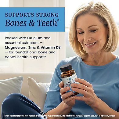 Nobi Nutrition Calcium Magnesium Vitamin D Zinc Tablets, 90 Count.