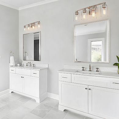 27.1 in. 4-Light Modern Vanity Light with Clear Glass Shades