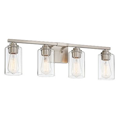 27.1 in. 4-Light Modern Vanity Light with Clear Glass Shades