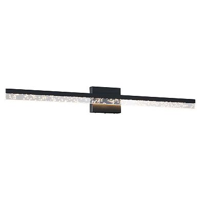 39.3 in. LED Black Vanity Light with Bubble Acrylic, 5 CCT Selectable