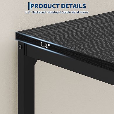 Set of 2 Narrow Bar Table, 42.5 Inch Metal Industrial Kitchen Table for Small Space Dining