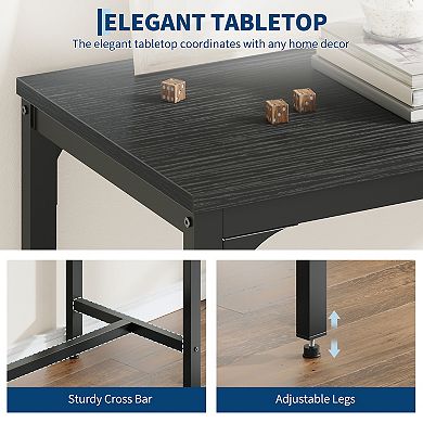Set of 2 Narrow Bar Table, 42.5 Inch Metal Industrial Kitchen Table for Small Space Dining