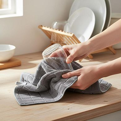 Microfiber Dish Towels 8 Pack Soft Thick Super Absorbent Lint Free Kitchen Towels