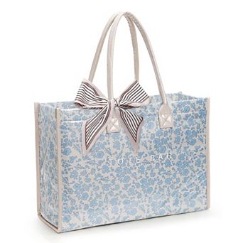 Clear PVC Tote Bag Women Large Waterproof Shoulder Purse 20L Laptop Work Travel Beach Handbag