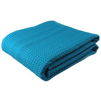Waffle Cotton Towel Set Quick Dry Lightweight Super Absorbent Classic Style Travel