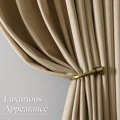 DriftAway Velvet Blackout Curtains Room Darkening Curtains 2 Panel Set Super Soft Luxury Drapes