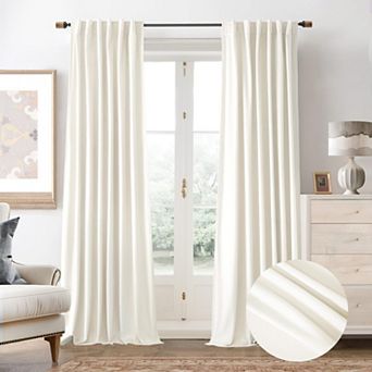 DriftAway Velvet Blackout Curtains Room Darkening Curtains 2 Panel Set Super Soft Luxury Drapes