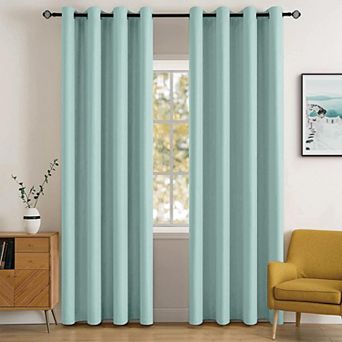 Blackout Curtains Set of 2 Thermal Insulated Light Blocking Grommet Window Panels Bedroom